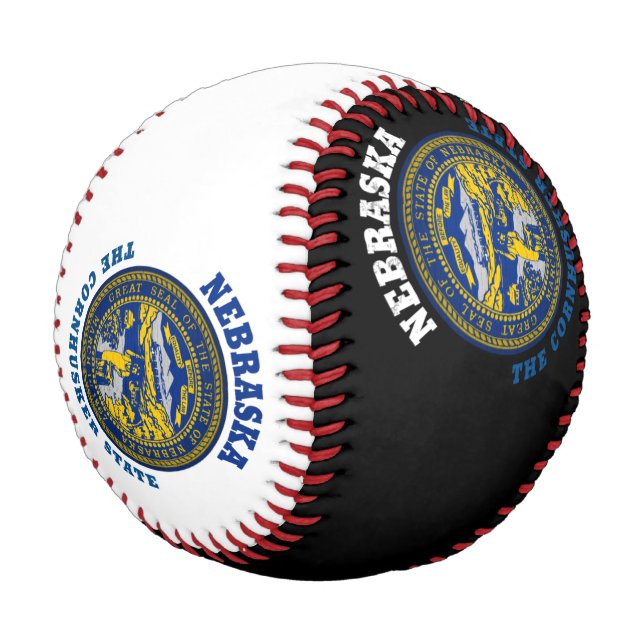 NEBRASKA CORNHUSKER STATE FLAG BASEBALL (Angled)