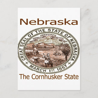 Nebraska Cornhusker State Seal Postcard
