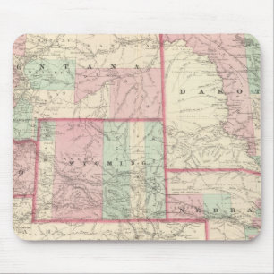Nebraska, Dakota, Idaho, Montana, and Wyoming Mouse Pad