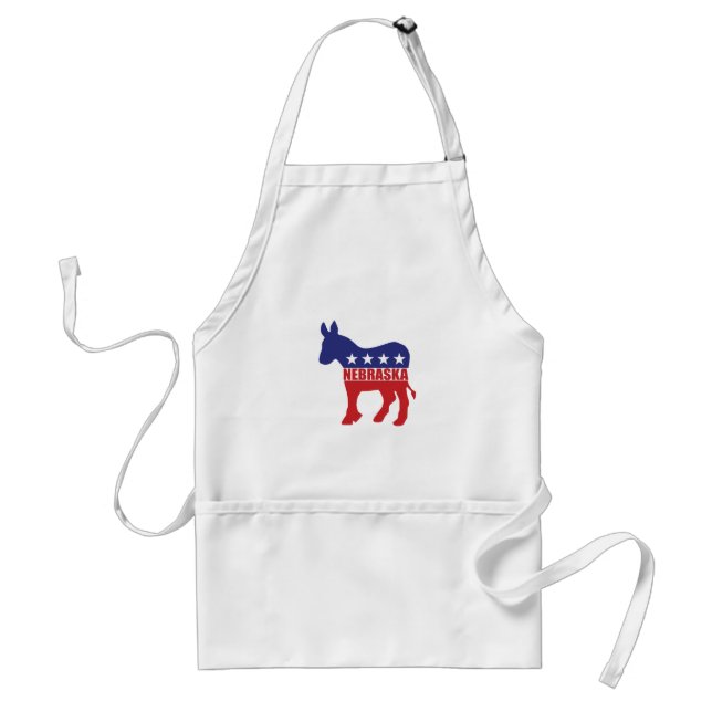 Nebraska Democrat Donkey Standard Apron (Front)