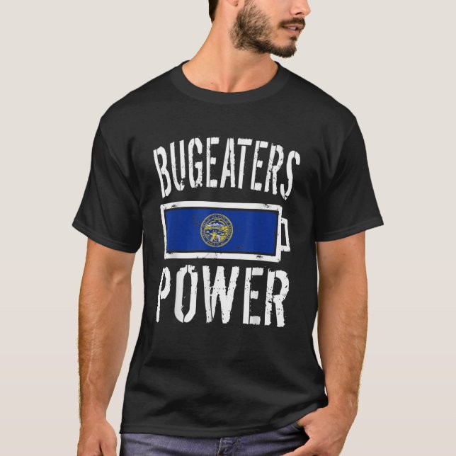 Nebraska Flag Bugeaters Power Battery Proud Tee (Front)