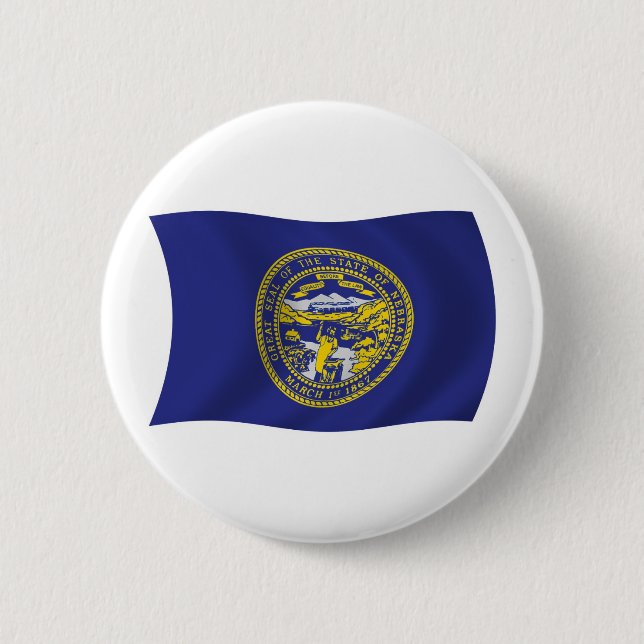 Nebraska Flag Button (Front)