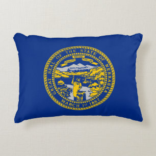 Nebraska Flag Decorative Cushion
