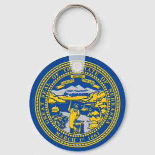 Nebraska flag key ring