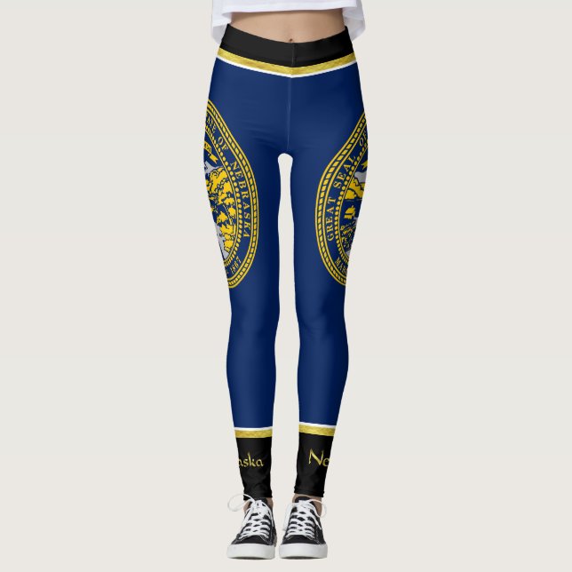 Nebraska flag leggings (Front)