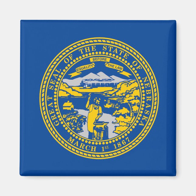 Nebraska flag magnet (Front)