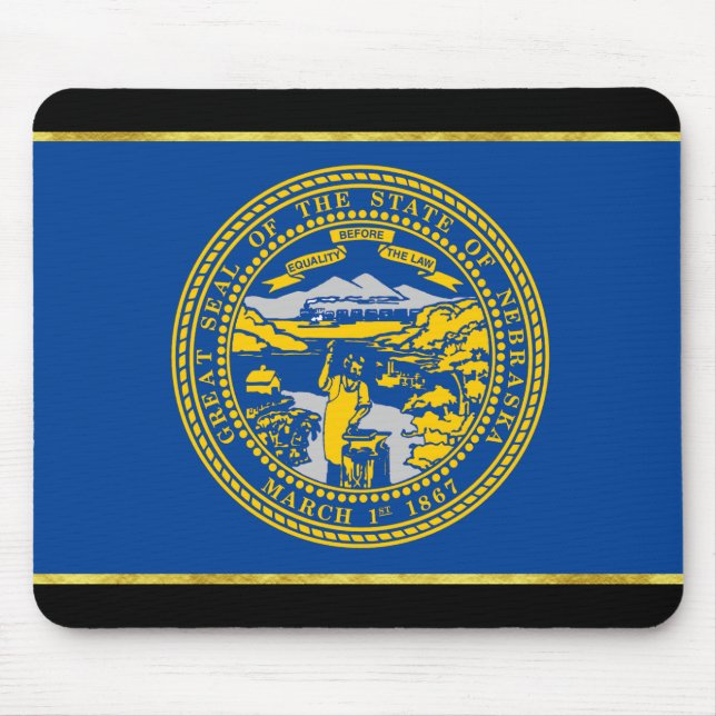 Nebraska flag mouse pad (Front)