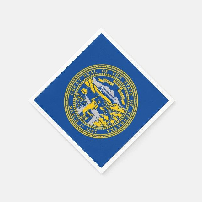 Nebraska flag napkin (Corner)