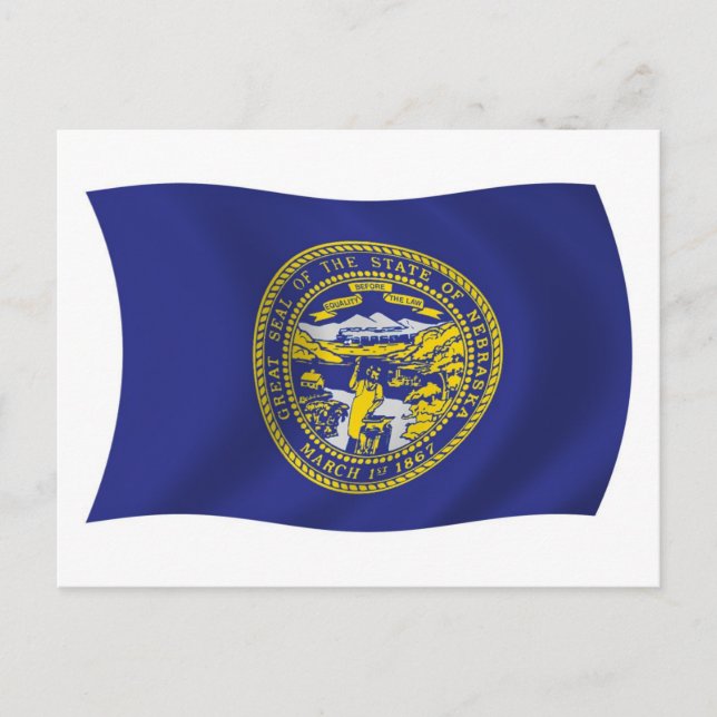 Nebraska Flag Postcard (Front)