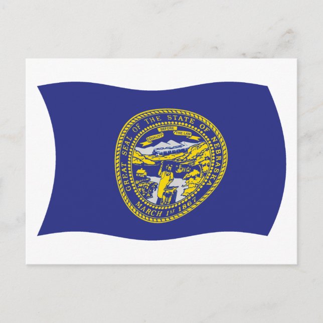 Nebraska Flag Postcard (Front)