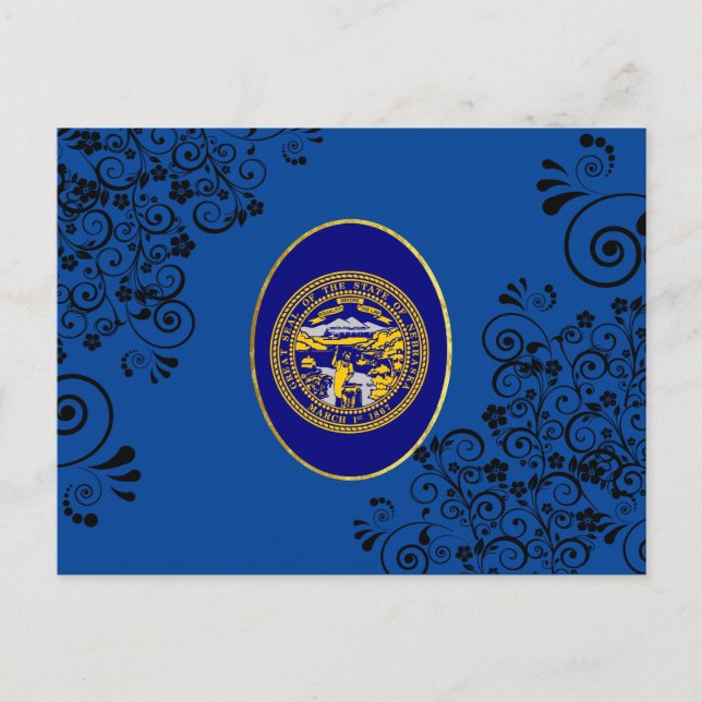 Nebraska flag postcard (Front)