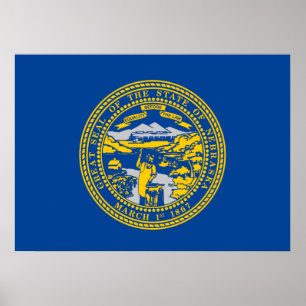 Nebraska flag poster