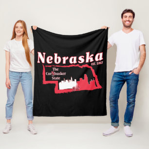 Nebraska Fleece Blanket