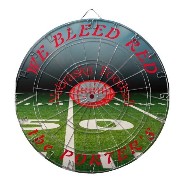 Nebraska Football - Personalise Dartboard (Front)