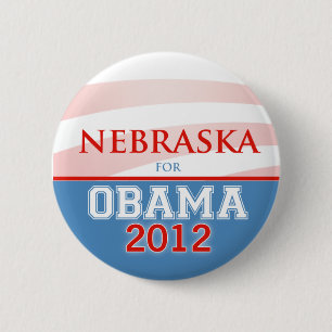 NEBRASKA for Obama 2012 6 Cm Round Badge