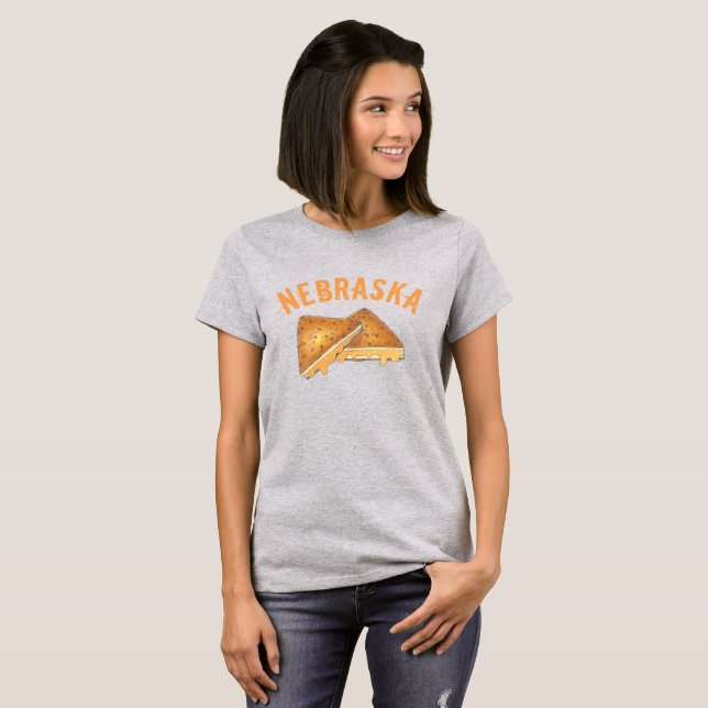 Nebraska Fried Toasted Cheese Frenchees Sandwich T-Shirt (Front Full)