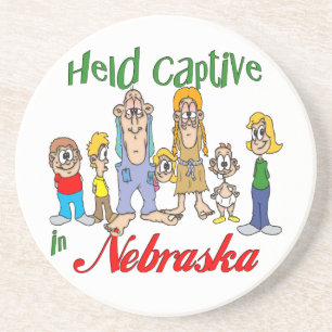 Nebraska Funny Trailer Park Sandstone Coaster