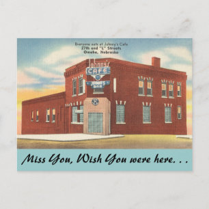 Nebraska, Johnny's Cafe, Omaha Postcard