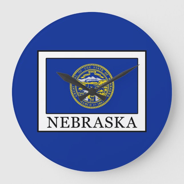 Nebraska Large Clock (Front)