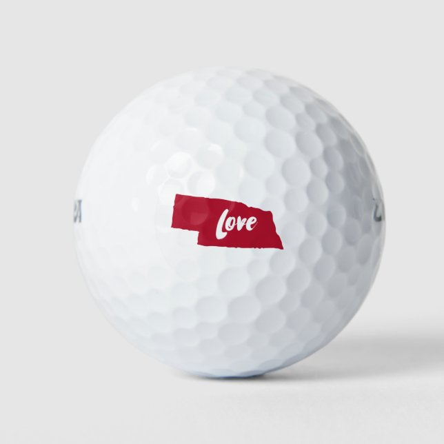 Nebraska Love Golf Balls (Front)