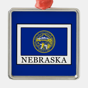 Nebraska Metal Ornament