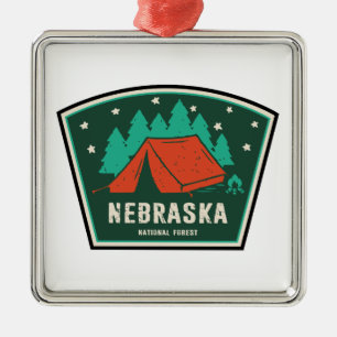 Nebraska National Forest Camping Metal Ornament