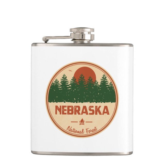  Nebraska National Forest Hip Flask (Front)
