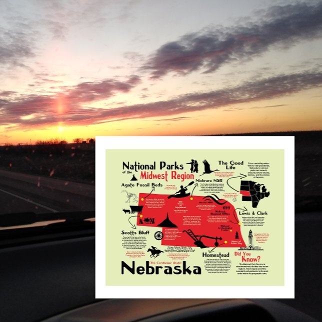 Nebraska National Parks Map Postcard (Creator Uploaded)