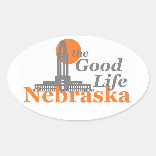 NEBRASKA OVAL STICKER (Front)