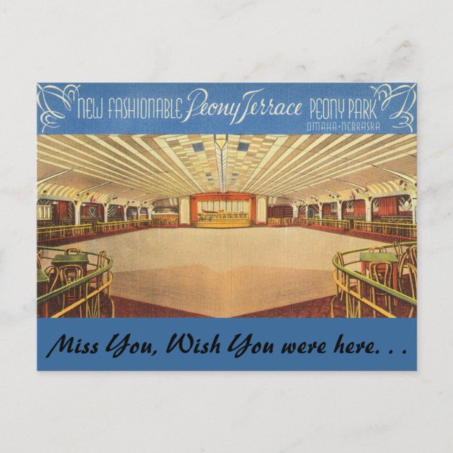 Nebraska, Peony Terrace, Omaha Postcard (Front)