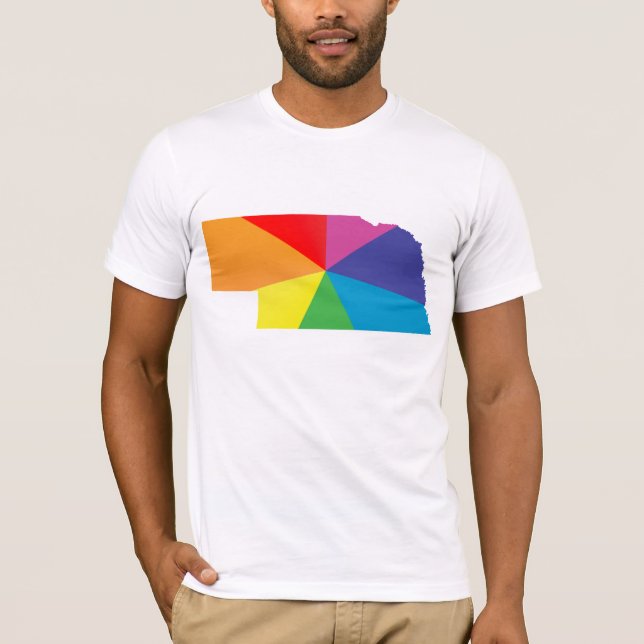 nebraska pride. angled. T-Shirt (Front)