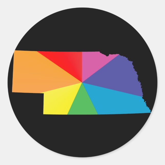 nebraska pride. classic round sticker (Front)