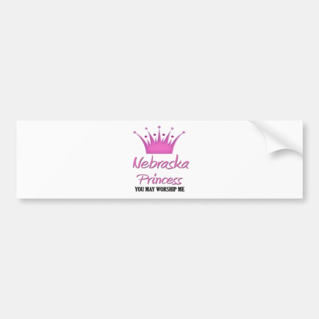 Nebraska Princess Bumper Sticker (Front)