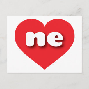 Nebraska red heart - I love ne Postcard