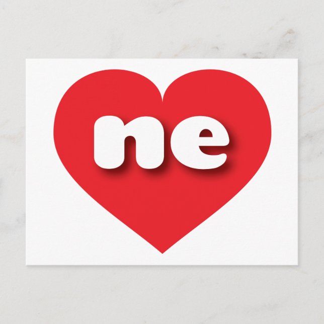 Nebraska red heart - I love ne Postcard (Front)