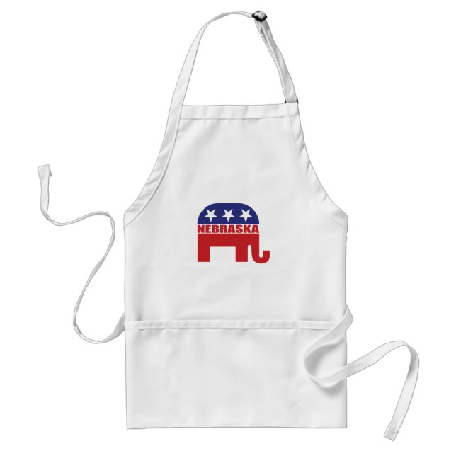 Nebraska Republican Elephant Standard Apron (Front)