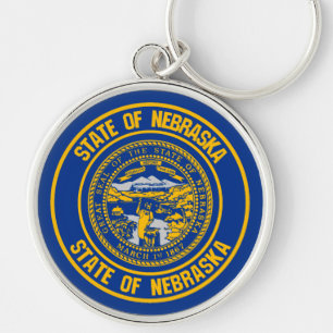 Nebraska Round Emblem Key Ring