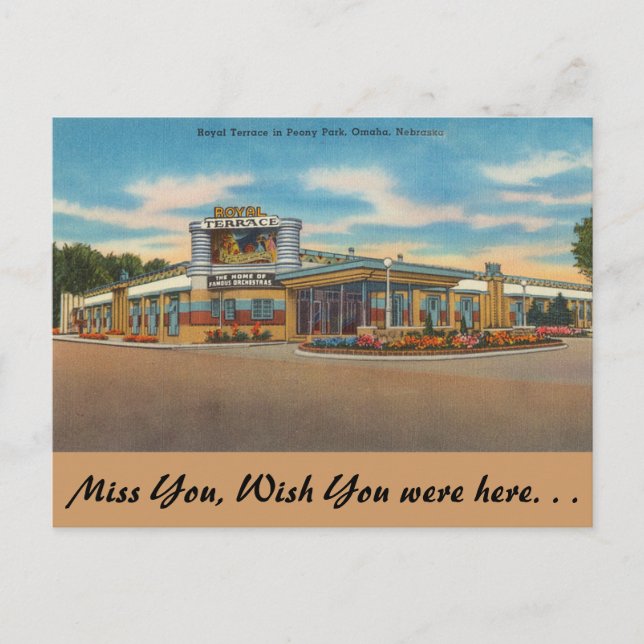 Nebraska, Royal Terrace, Peony Park, Omaha Postcard (Front)