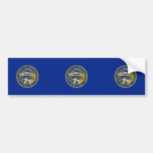 Nebraska State Flag Design Bumper Sticker