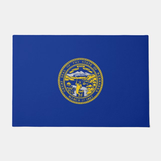 Nebraska State Flag Design Doormat (Front)