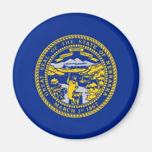 Nebraska State Flag Design Magnet
