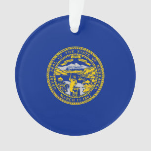 Nebraska State Flag Design Ornament
