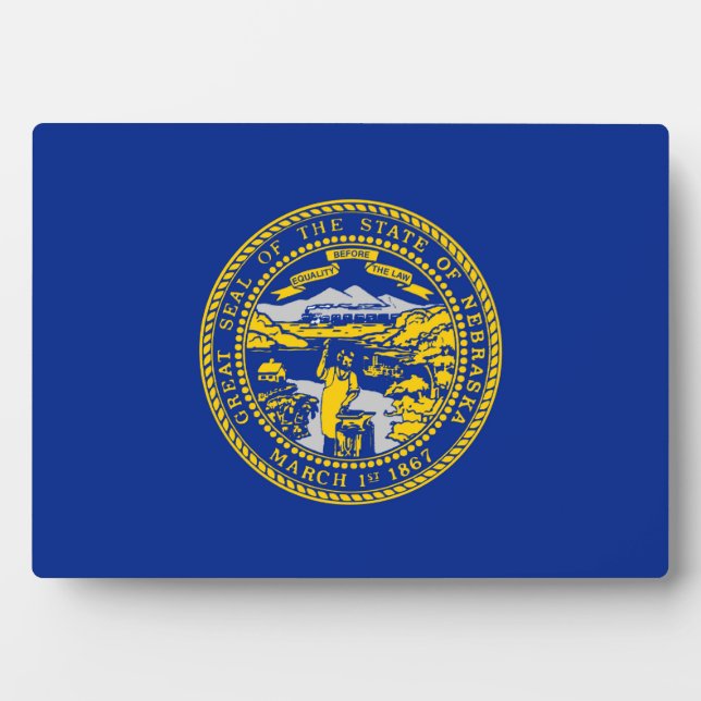 Nebraska State Flag Design Plaque (Front)