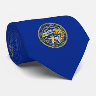 Nebraska State Flag Design Tie