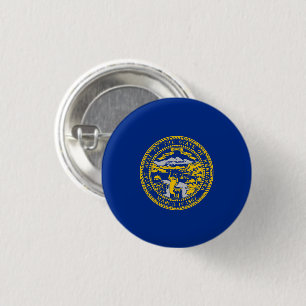 Nebraska State Flag USA 3 Cm Round Badge