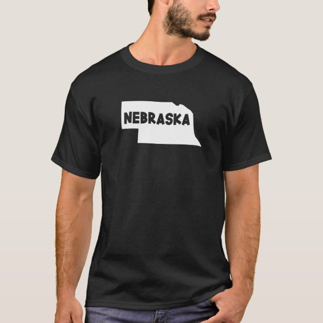 Nebraska State Native By  Home Us Map T-Shirt (Front)