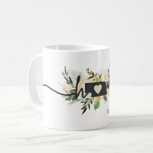 Nebraska State Personalised Your Home City Rustic Coffee Mug