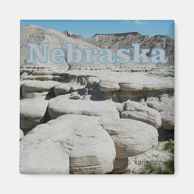 Nebraska State Travel Souvenir Fridge Magnet (Front)