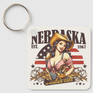 Nebraska The Cornhusker State Key Ring