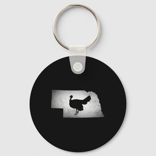 Nebraska Turkey Hunting  Key Ring (Front)